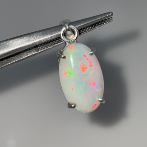 จี้โอปอลเอธิโอเปียนสแตนเลสสไตล์วินเทจคุณภาพไฟสีรุ้งโอปอลสำหรับผู้หญิงผู้ชาย - Product Image 6