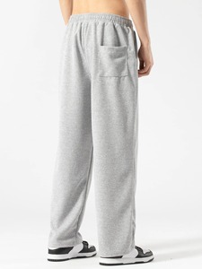 Vente en gros de pantalons de survêtement bon marché pour hommes, couleur unie, 100% coton, pantalons et pantalons pour hommes de style délavé - Product Image 2