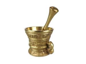 High Quality Brass Mortar Pestle for Kitchen & <b>Tabletop</b> Handicraft Best Selling Product Brass Mortar Pestle Hot Sale - Product Image 2