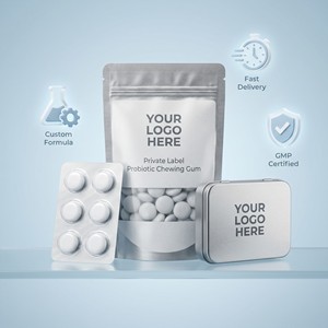 <span class=keywords><strong>Chewing</strong></span>-<span class=keywords><strong>gum</strong></span> probiotique <span class=keywords><strong>sans</strong></span> <span class=keywords><strong>sucre</strong></span> à la menthe glacée, marque privée - Complément alimentaire pour la santé bucco-dentaire et intestinale, gomme fonctionnelle pour OEM ODM - Product Image 4