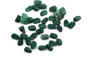 อัญมณีมาลาไคต์ธรรมชาติขนาด18-20มม. คริสตัลบำบัดที่เป็นเอกลักษณ์5ชิ้นอัญมณีกึ่งหลวมที่ไม่ผ่านการบำบัดสวยงามจริงๆ - Product Image 4