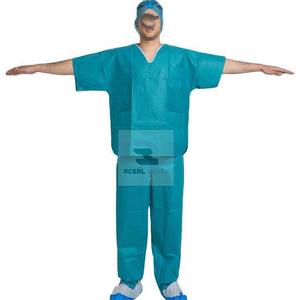 ชุดเครื่องแบบพยาบาลผ้าไม่ทอแขนครึ่งแขนสำหรับผู้ป่วยในโรงพยาบาล - Product Image 4