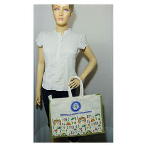 Bolsas de compras ecológicas con diseño de impresión de tela de algodón y yute de calidad superior al mejor precio bolsa de refuerzo lateral Juco en India - Product Image 6