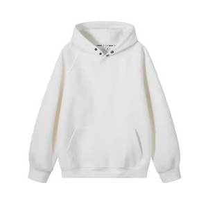 480g American Button Hoodie Hombres Marca de moda Heavy Oversize Loose Color sólido All-in-One Hoodie Coat - Product Image 3