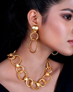 Gold Plated Brass Dingles Earrings Long Earrings Fashionable <b>Hoop</b> Earrings Fine Jewelry Women's Accessories Jewelry Bulk Lot - Product Image 2