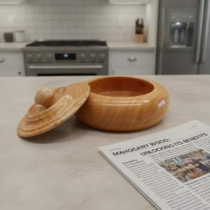 Elegante Contenedor de Chapati de Madera de Alta Calidad, Detalles Artesanales, Resistente a la Humedad, Apto para Lavavajillas, para la Presentación en la Mesa de la Cocina - Product Image 4