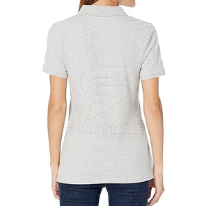 Etiqueta privada personalizada para mujer para camiseta de polo Estilo informal de punto cómodo y transpirable - Product Image 4