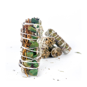 Mezcla de salvia blanca con 7 hierbas 4 pulgadas Mullien, menta, romero, lavanda, hierba de limón, Ruda Rue, eucalipto - Product Image 6