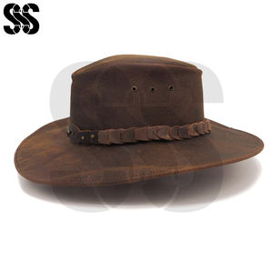 Sombrero de Cuero Occidental/Equitación para Hombre, Sombrero de Vaquero Ajustable, Mejor Venta, Sombrero Informal, Duradero, para Exteriores, Colores Personalizados - Product Image 4