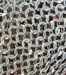 Moderno ligero aluminio remachado Chainmail camisa arandela anillos Medieval Hauberk armadura túnica recreación traje de caballero - Product Image 4