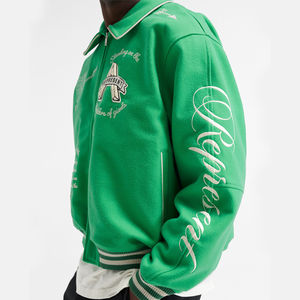 OEM personalizado Chenille parches de alta calidad bordado Logo invierno Streetwear Letterman College Varsity chaqueta para los hombres - Product Image 4