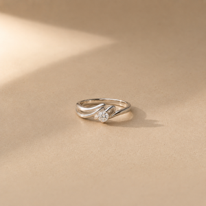 Oval Cut Moissanite Moon Fashion <b>Ring</b> in <b>Gold</b> Plated Rhodium with GRA Certificate - Product Image 4
