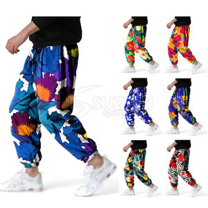 กางเกงพิมพ์ลายแบบกำหนดเองพร้อมดีไซน์กราฟิกที่สดใสสำหรับเสื้อผ้าแฟชั่นกางเกงผ้านุ่มพิมพ์ลาย - Product Image 1