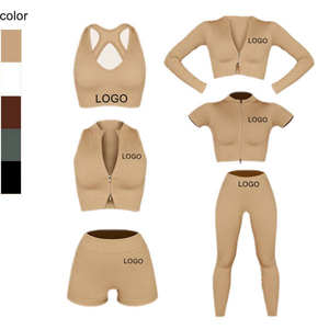 Ensemble de yoga pour femmes avec design personnalisé Vêtements de sport sans couture fabriqués au Pakistan Ensemble de yoga 2 pièces - Product Image 6