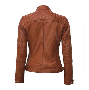 In Unique Color Casual 100% Polyester Fabric Women Motorcycle <b>Jacket</b> Quilted Knitted with Private Label for <b>Ladies</b> - Product Image 2