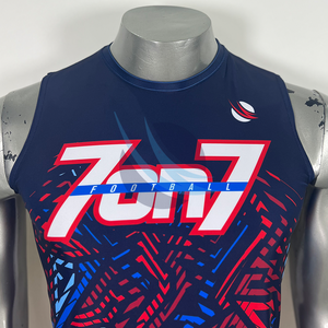 Camiseta de Compresión sin Mangas con Capucha 7v7 y Pantalones Cortos, Uniforme de Compresión Sublimado para Fútbol 7v7, Uniforme 7v7 de Alta Calidad - Product Image 4