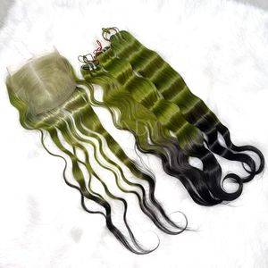 Texture chaude plus haute qualité couleur ondulée ensemble fermeture et faisceaux de 100% cheveux humains vietnamiens vrais cheveux humains 2025 - Product Image 6
