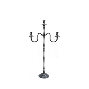 Forme personnalisée or poli 3-bras en métal fait à la main candélabre grand bougeoir en cristal fête de mariage événements à la maison taille régulière - Product Image 2