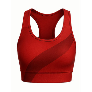 Soutien-gorge de sport simple et durable pour femme, en Spandex et Polyester respirant, avec logo frontal, maintien élevé, taille XS, élasticité moyenne - Product Image 1