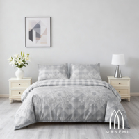 Ensemble de housse de couette géométrique moderne Manemi, 100% polyester, 3 pièces, avec fermeture éclair, pour la maison