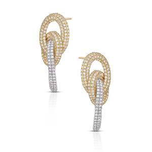Pendientes con diseño de nudo de diamantes - Product Image 2