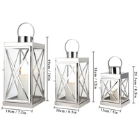 Lanternes à bougies populaires en acier inoxydable poli pour la décoration de la maison et de mariage