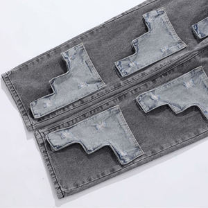 Vente en gros Jeans baggy décontractés élastiques pour hommes Pantalon droit classique vintage ample en Offre Spéciale 100% coton - Product Image 4