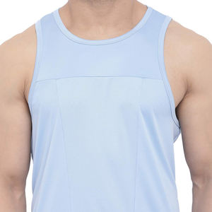 Débardeur de sport en coton 230 GSM pour homme, logo personnalisé, uni, sans manches, pour la musculation et le fitness, à prix avantageux - Product Image 2