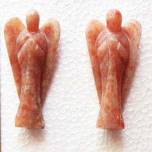 Gemstone Sunstone 2 PULGADAS Ángel disponible en cantidad a granel Estatuilla de ágata de alta calidad Comprar en línea de Amayra Crystal Exports India - Product Image 1