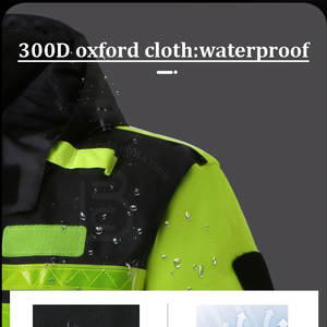 Vestes de sécurité respirantes haute visibilité pour la construction, vêtements de travail, vestes coupe-vent sur mesure, vestes haute visibilité pour le travail - Product Image 3