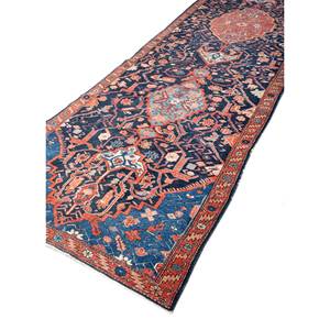 Aalam Hand Knotted Wool Rugs in <b>Red</b> & Orange Pae-5413 Medallion Pattern for Home Use - Product Image 2