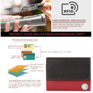 Nueva llegada monedero de cuero de vaca de lujo tarjetero para mujer monedero corto con cierre de botón de cuero real - Product Image 6