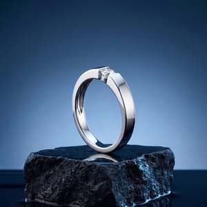 Bague pour homme Jeulia plaquée rhodium platine avec moissanite naturelle et agate - Product Image 5