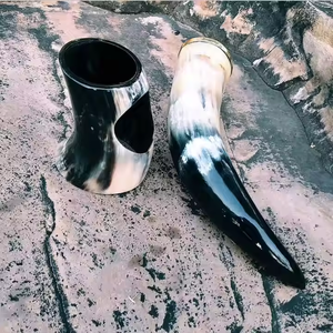 Support de corne à boire Viking antique sculpté à la main naturel indien qualité Premium Animal poli Logo personnalisé 50 pièces pour - Product Image 4