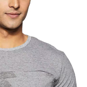T-shirts pour hommes à design personnalisé, nouvelle arrivée, couleurs personnalisées, tissu en toile polyester/coton, respirant, décontracté, manches courtes - Product Image 3