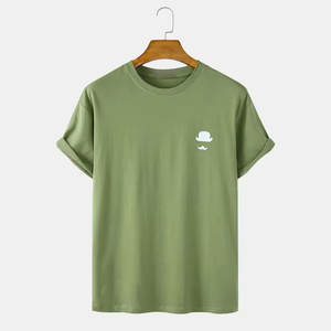 เสื้อยืดทรงพอดีตัวสำหรับผู้ชายเสื้อคอกลมผ้าฝ้าย100แบบสั่งทำ - Product Image 1