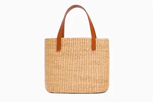 Nouveaux modèles de sacs à main pour femmes tendance toile faite à la main personnalisée OEM dame Style deux poignées Vietnam meilleur prix - Product Image 4