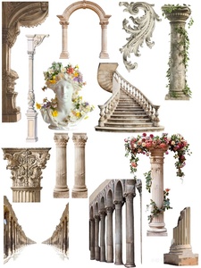 <span class=keywords><strong>Colonna</strong></span> in Pietra Naturale Beige di Alta Qualità, Stile Romano Moderno, Intagliata a Mano per Hotel e Ville - Product Image 5