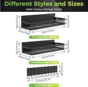 Étagère de rangement magnétique haute capacité pour réfrigérateur et cuisine - Product Image 2