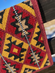 Western Show Horse Saddle Blanket Diseño de Nueva Zelanda Manta de sillín de lana hecha a mano Top Wool Saddle Pad Size - Product Image 4