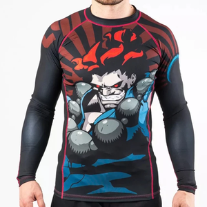 Maillot de compression respirant à manches longues imprimé pour MMA et BJJ, idéal pour l'entraînement en salle et les combats – Faible MOQ, directement de l'usine - Product Image 5