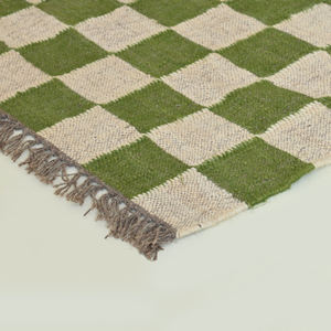 Laine Jute Kilim tapis à carreaux fait à la main Jute naturel Dhurrie tapis revêtement de sol produit en vrac personnalisé - Product Image 3