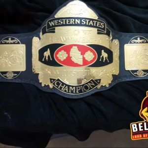 Ceinture de championnat de lutte poids lourd NWA Western States, taille adulte, en zinc 2 mm 4 mm - Product Image 1