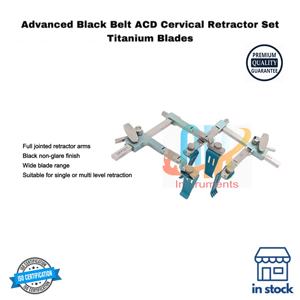 Retractor Cervical ACD Premium Black Belt, Juego de Retractores Espinales con Hojas de Acero Inoxidable, Calidad Alemana Certificada ISO, Reutilizable |   OldMed - Product Image 3