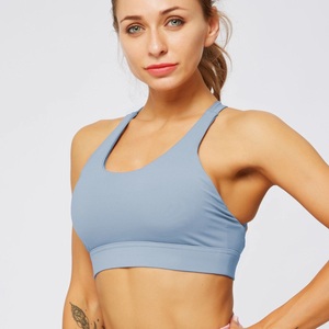 Soutien-gorge de sport rose sans coutures, respirant, à maintien élevé, sans bretelles, avec cristaux, pour le yoga et les tenues de sport féminines - Product Image 4