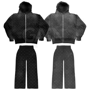 Chándal de Invierno para Hombre con Capucha y Pedrería, Transpirable, Cálido y de Secado Rápido, con Logotipo Personalizado, MOQ Bajo - Product Image 4