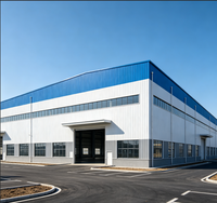 Bâtiment commercial préfabriqué en acier léger Huayi, entrepôt, atelier métallique avec services de soudage et de découpe