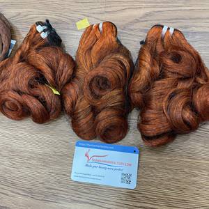 Extensiones de cabello humano Remy virgen 100% con rizo hinchable de Color naranja Estilo de lujo de Thanh An hair - Product Image 3