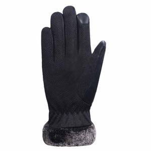 Gants de robe en gros en cuir véritable de Style de mode couleur noire mitaines de doigt complet gants de conduite de Sport de plein air - Product Image 3