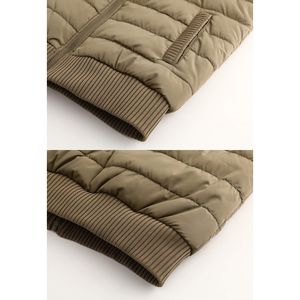 2025 personnalisé hommes à capuche Stand sans manches bouffante veste tissu de laine haute rue Style chaud hiver avant usine directe - Product Image 5